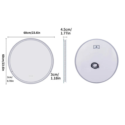 LuvoRound Touch LED Bathroom Mirror