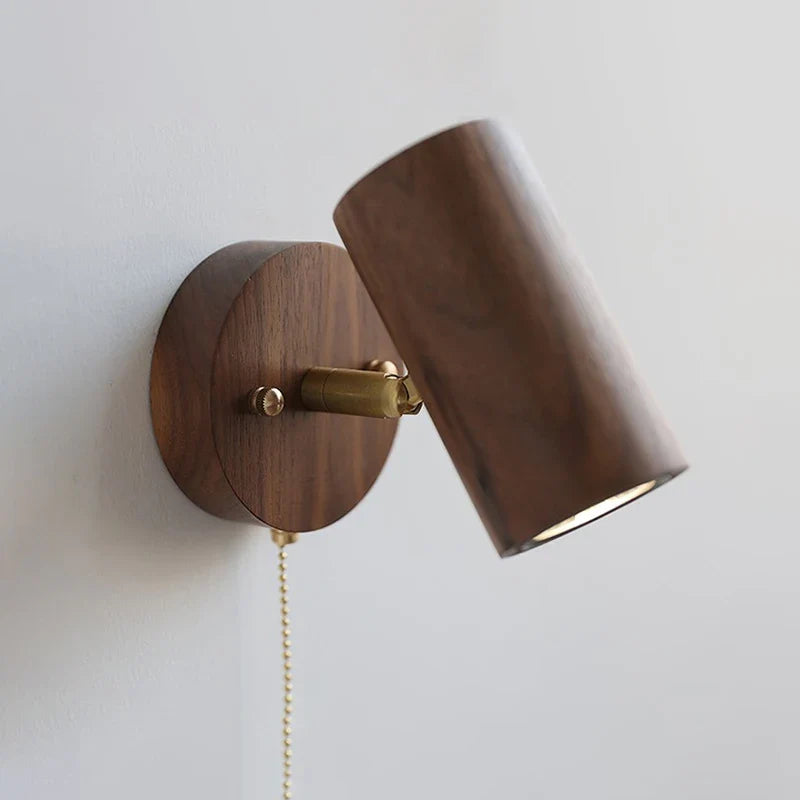 Arlo Walnut LED Spotlight Wall Lamp
