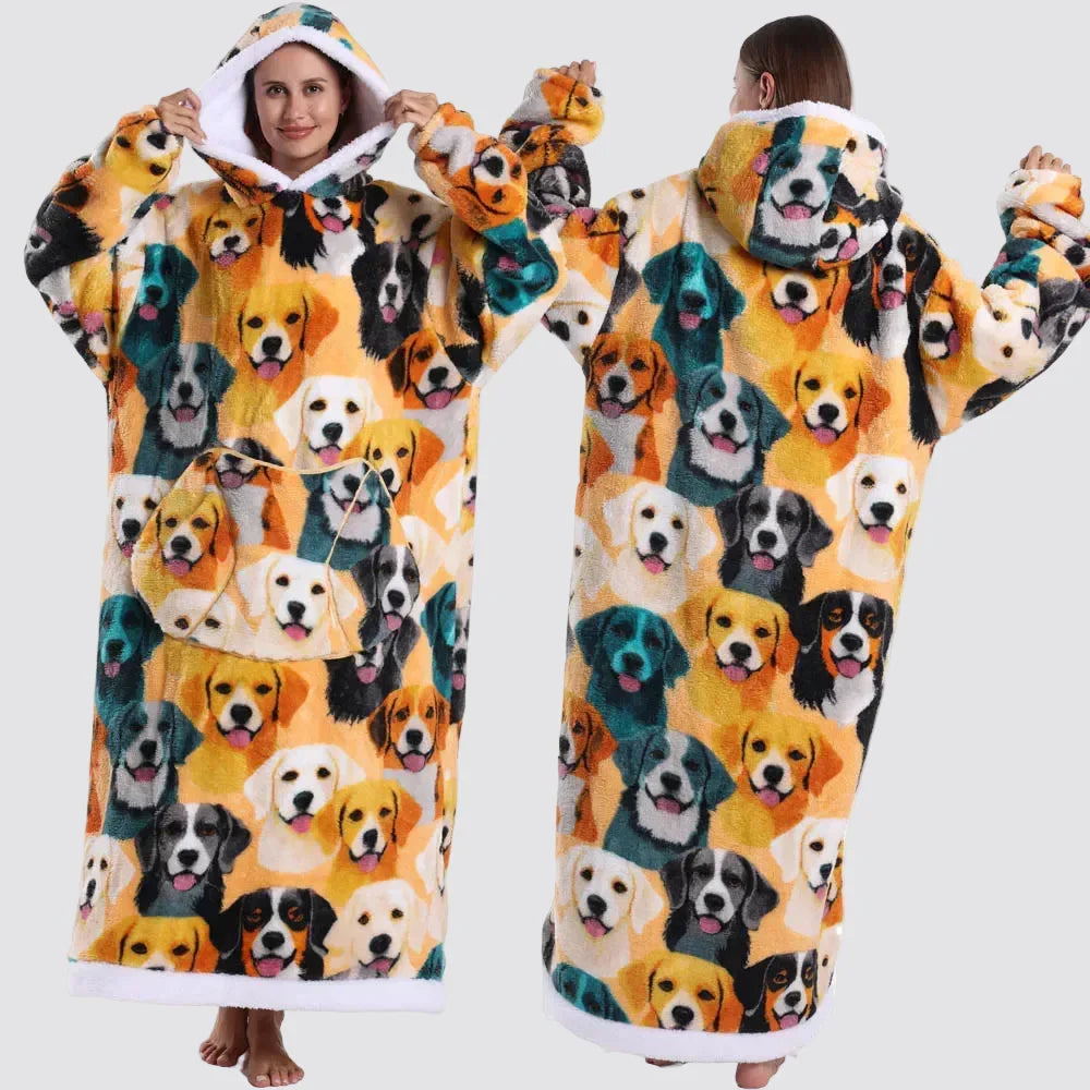 Fleece Oversized Hoodie Gezellige Stijlvolle Slaapzak Hoodie - Image 13
