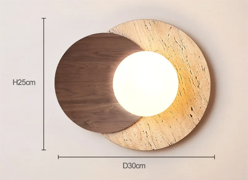 Wabi-Sabi Stone Textured Wall Lamp
