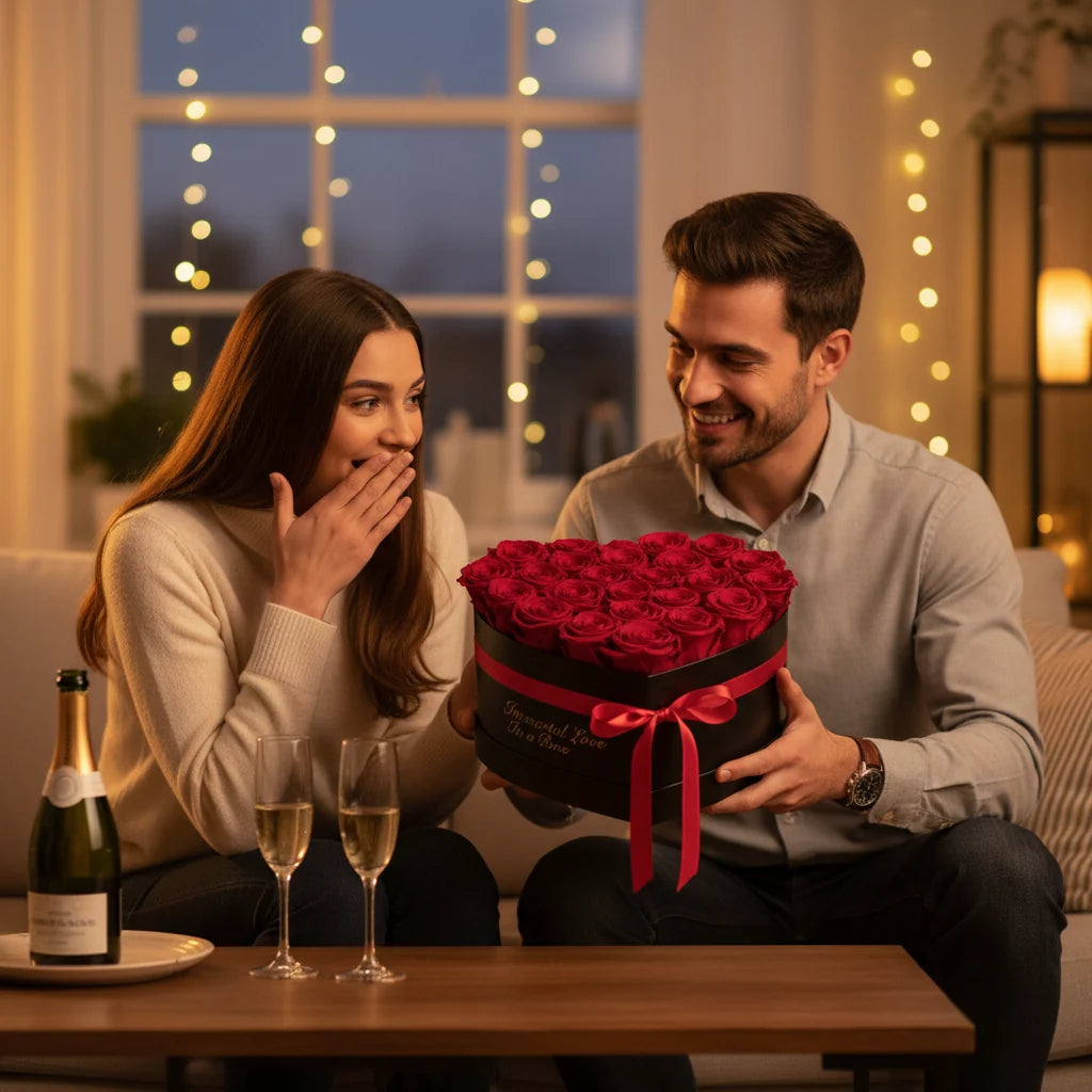 Luxury Rose Heart Box Gift Display