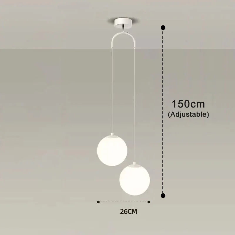 Luna Glass Globe Pendant Light