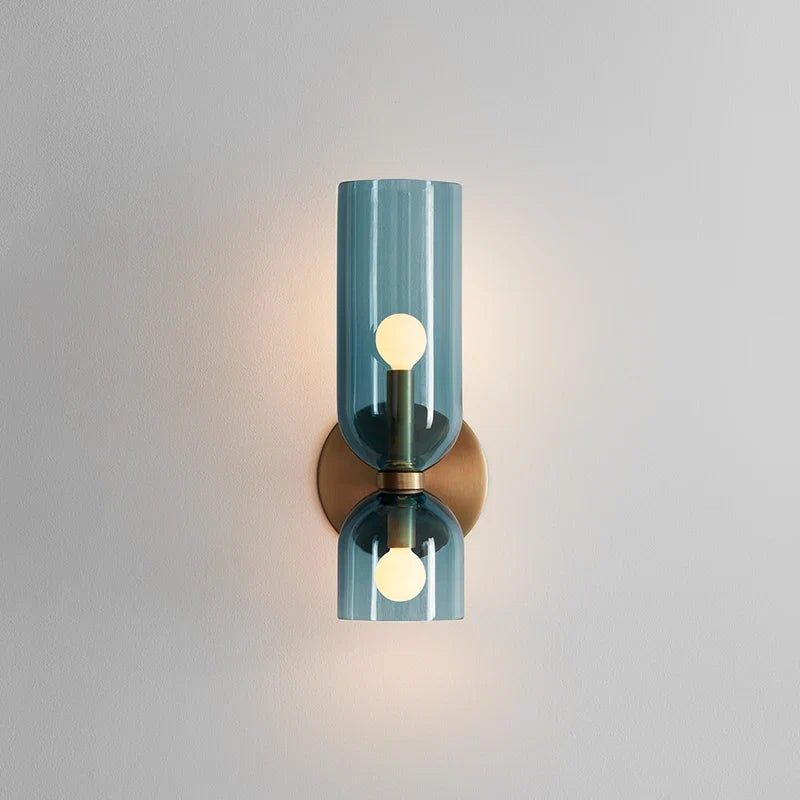Smoked Glass Tube Wall Lamp