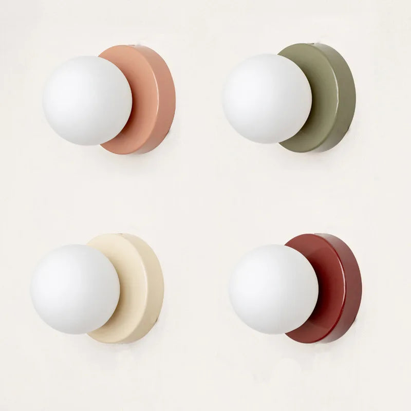 Macaron Coloured Glass Wall Lamp