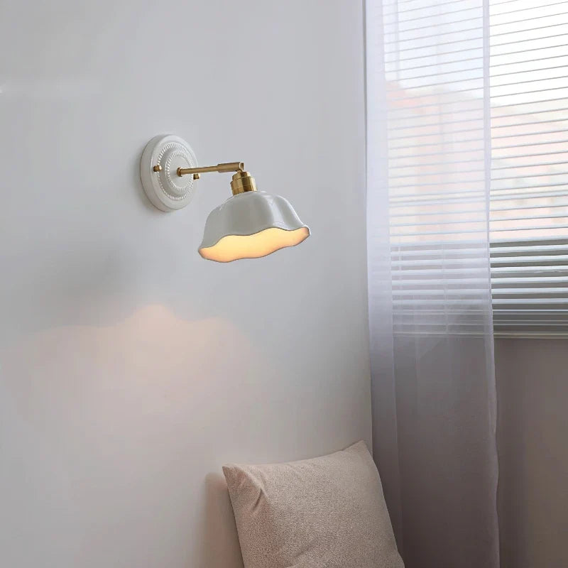 Cream Ceramic Nordic Wall Lamp