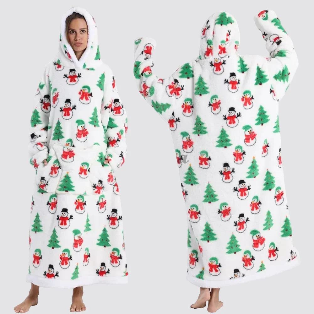 Fleece Oversized Hoodie Gezellige Stijlvolle Slaapzak Hoodie - Image 16