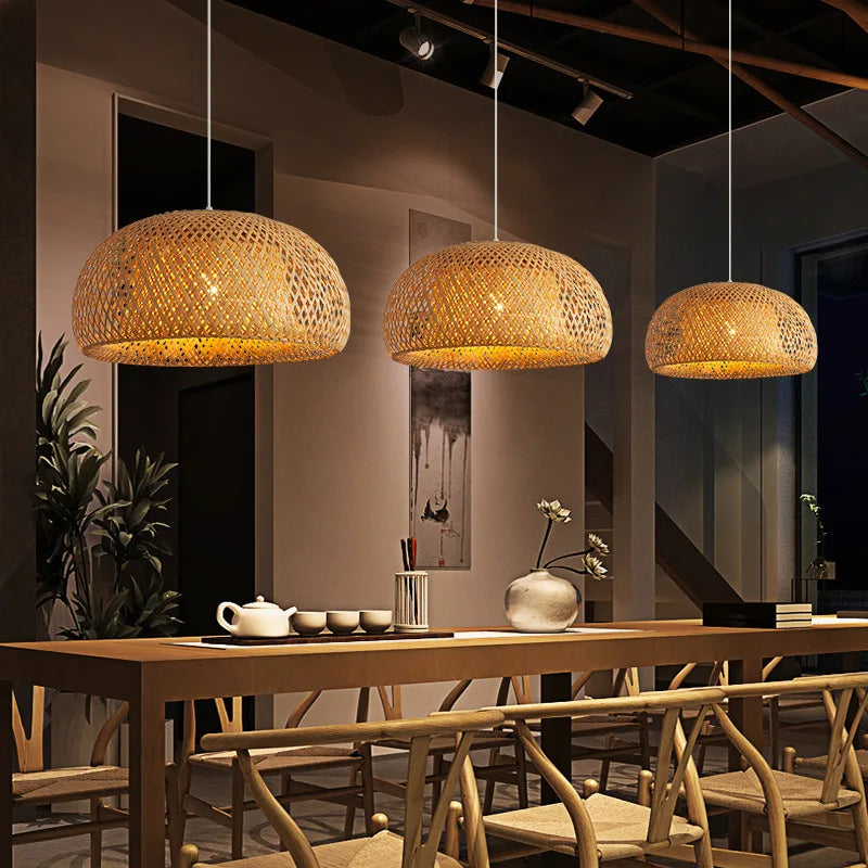 Bamboo Handwoven Pendant Lamp