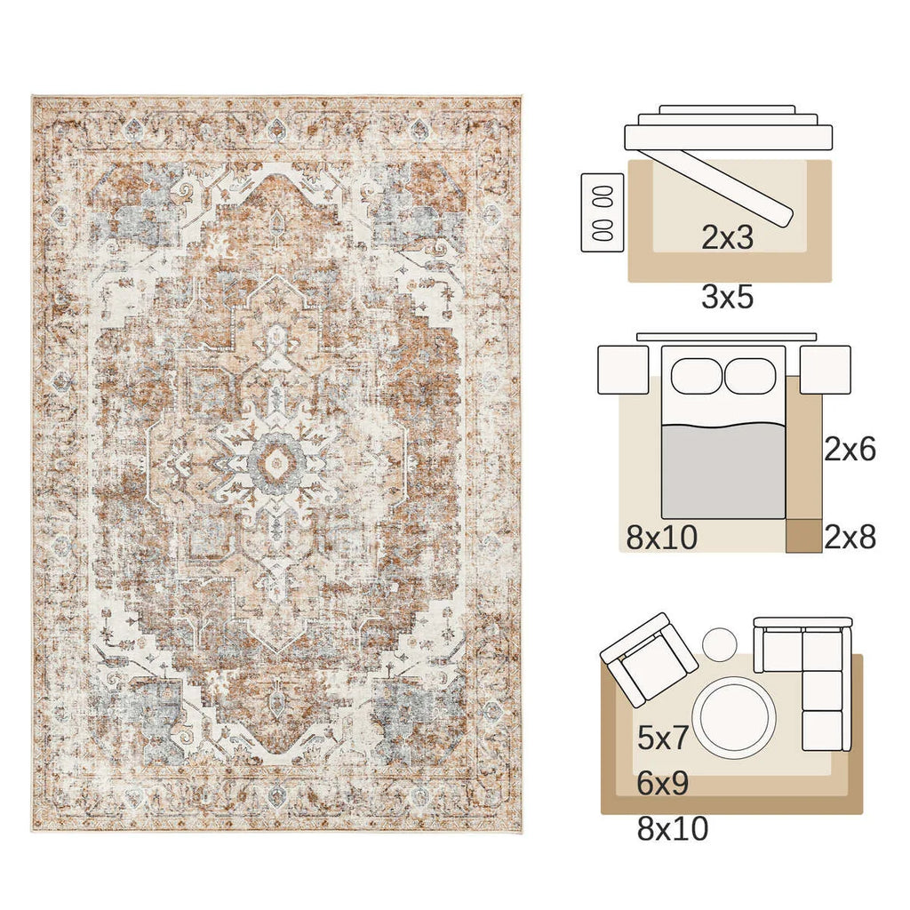 Heritage Medallion Non-Slip Rug