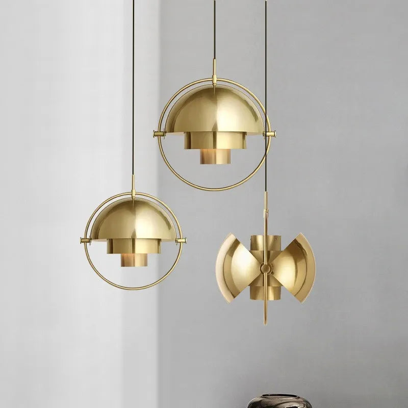 Sculptural Metal Nordic Pendant