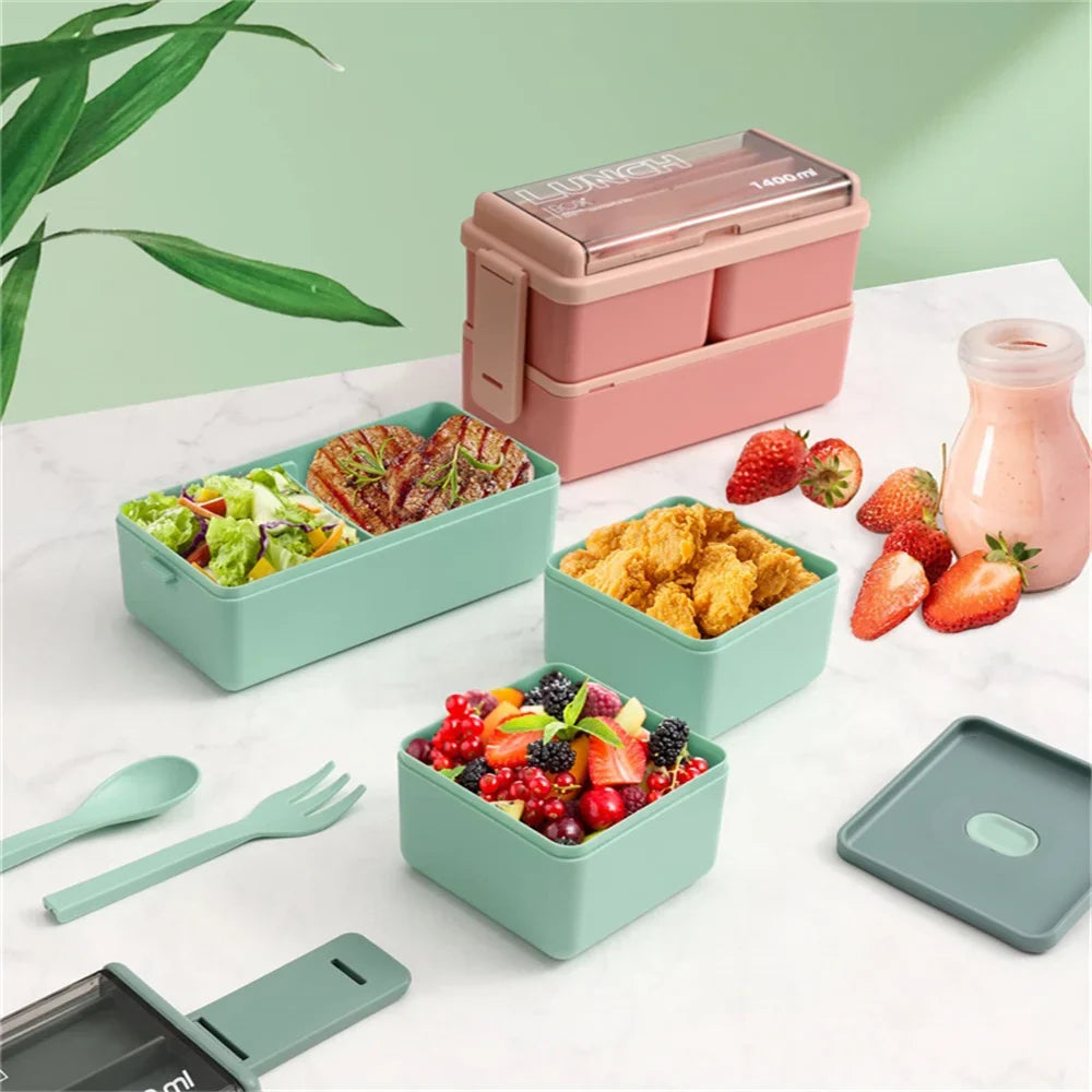 1400ml Double Layer Bento Lunch Box