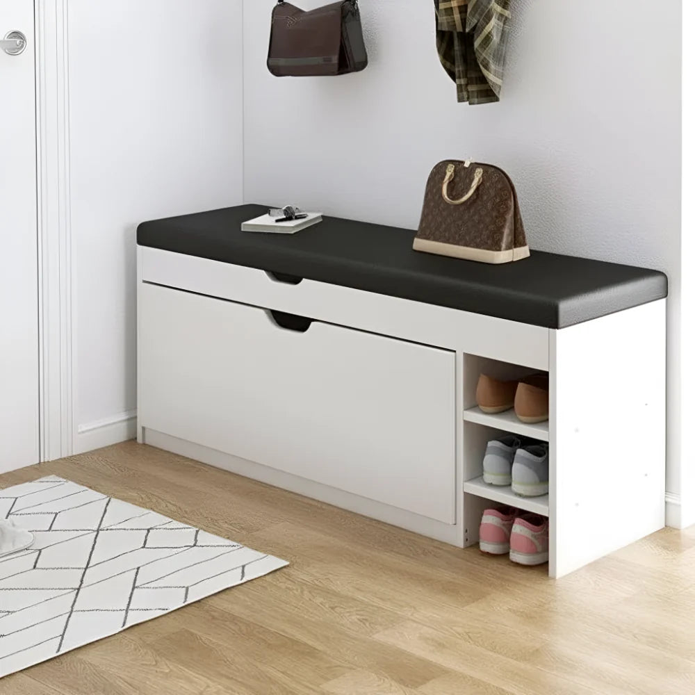 Folding Shoe Rack Storage Bench Cabinet