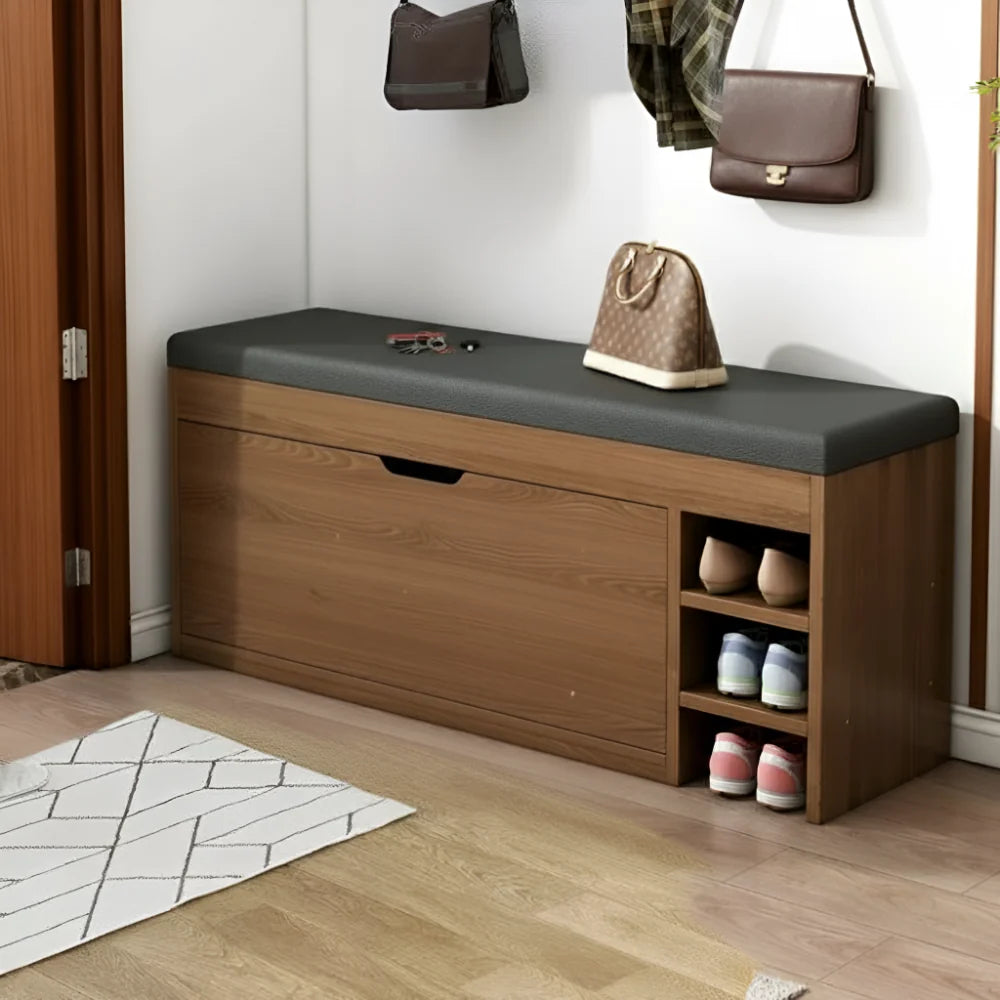 Folding Shoe Rack Storage Bench Cabinet