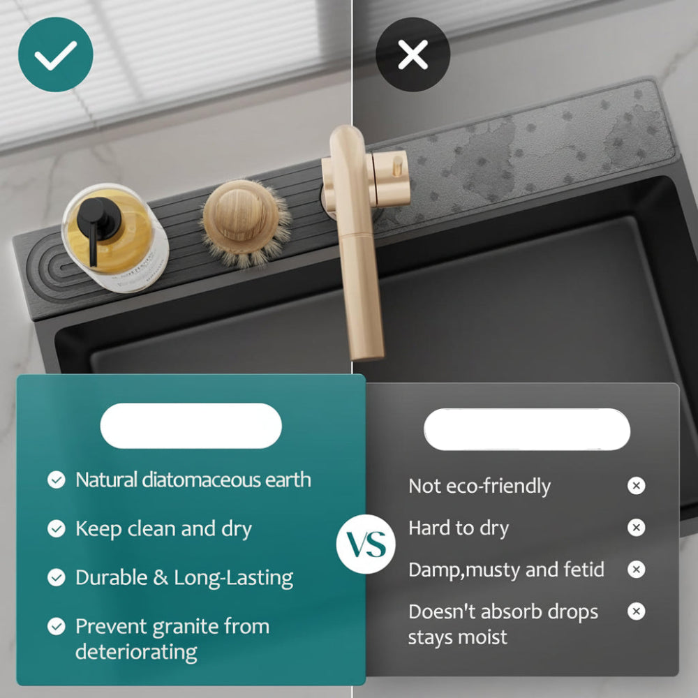 Diatomite Stone Sink Drying Tray