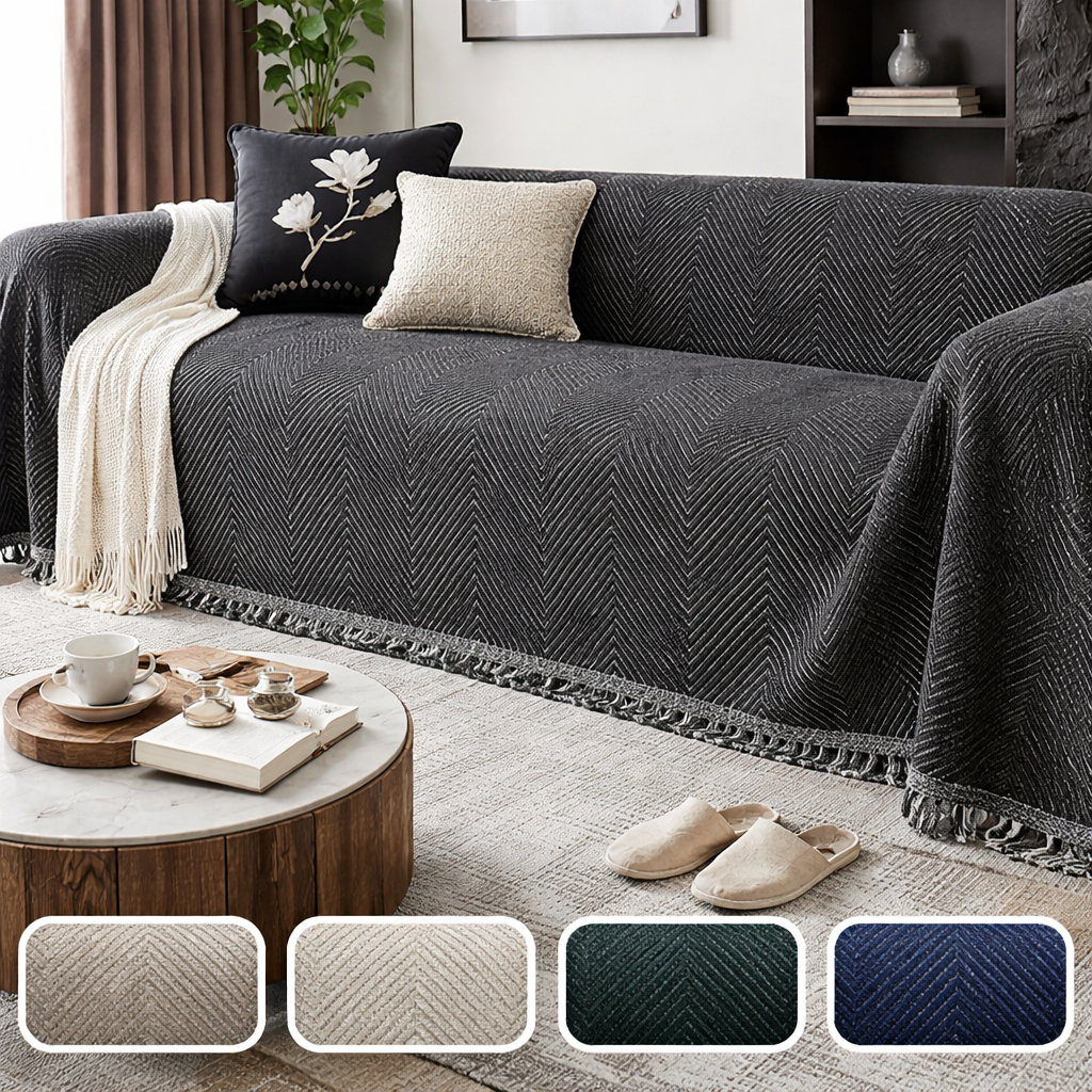 Herringbone Non-Slip Sofa Cover
