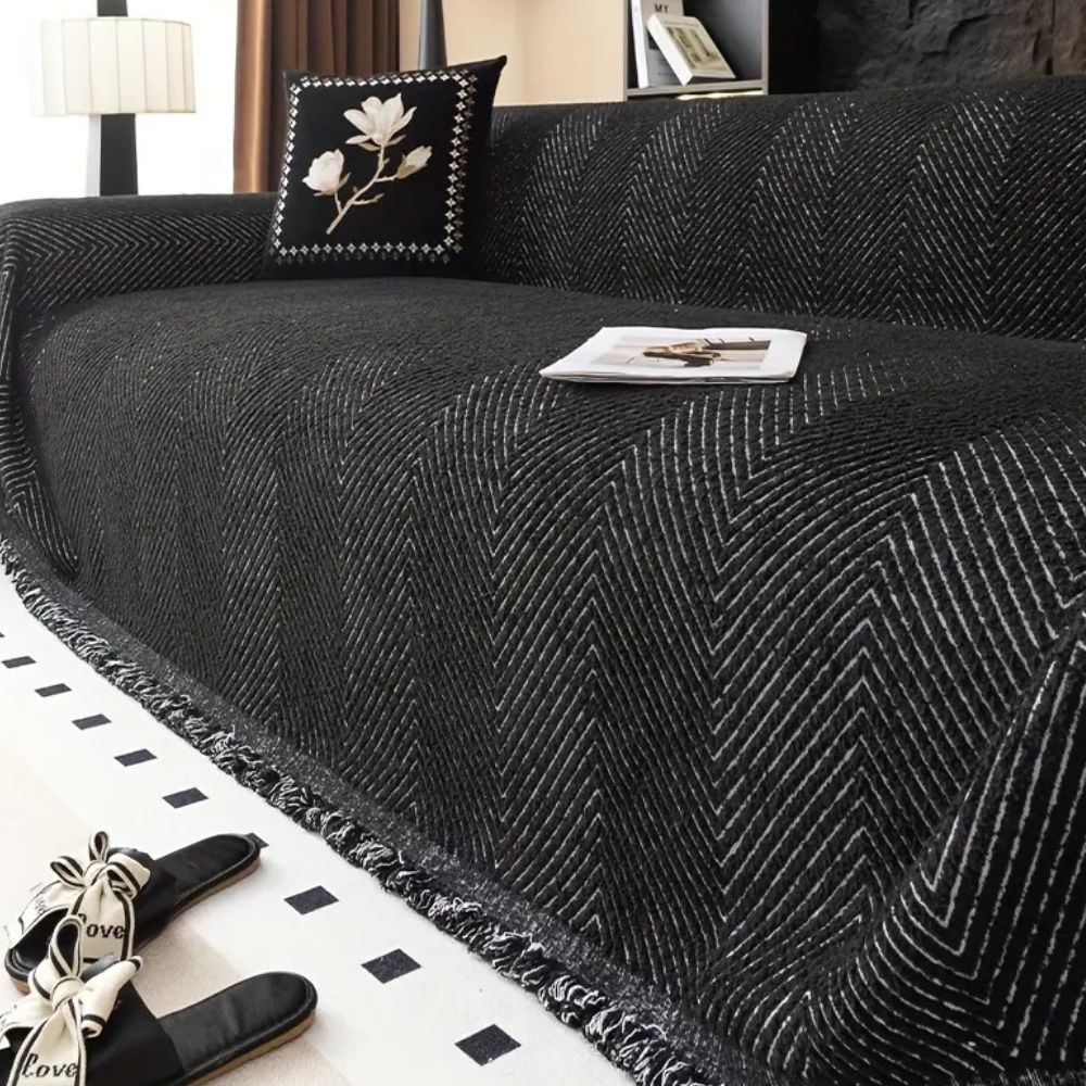 Herringbone Non-Slip Sofa Cover