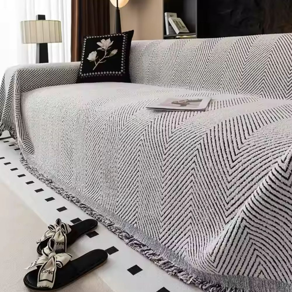 Herringbone Non-Slip Sofa Cover