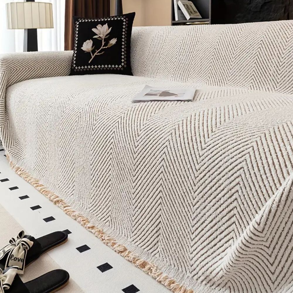 Herringbone Non-Slip Sofa Cover