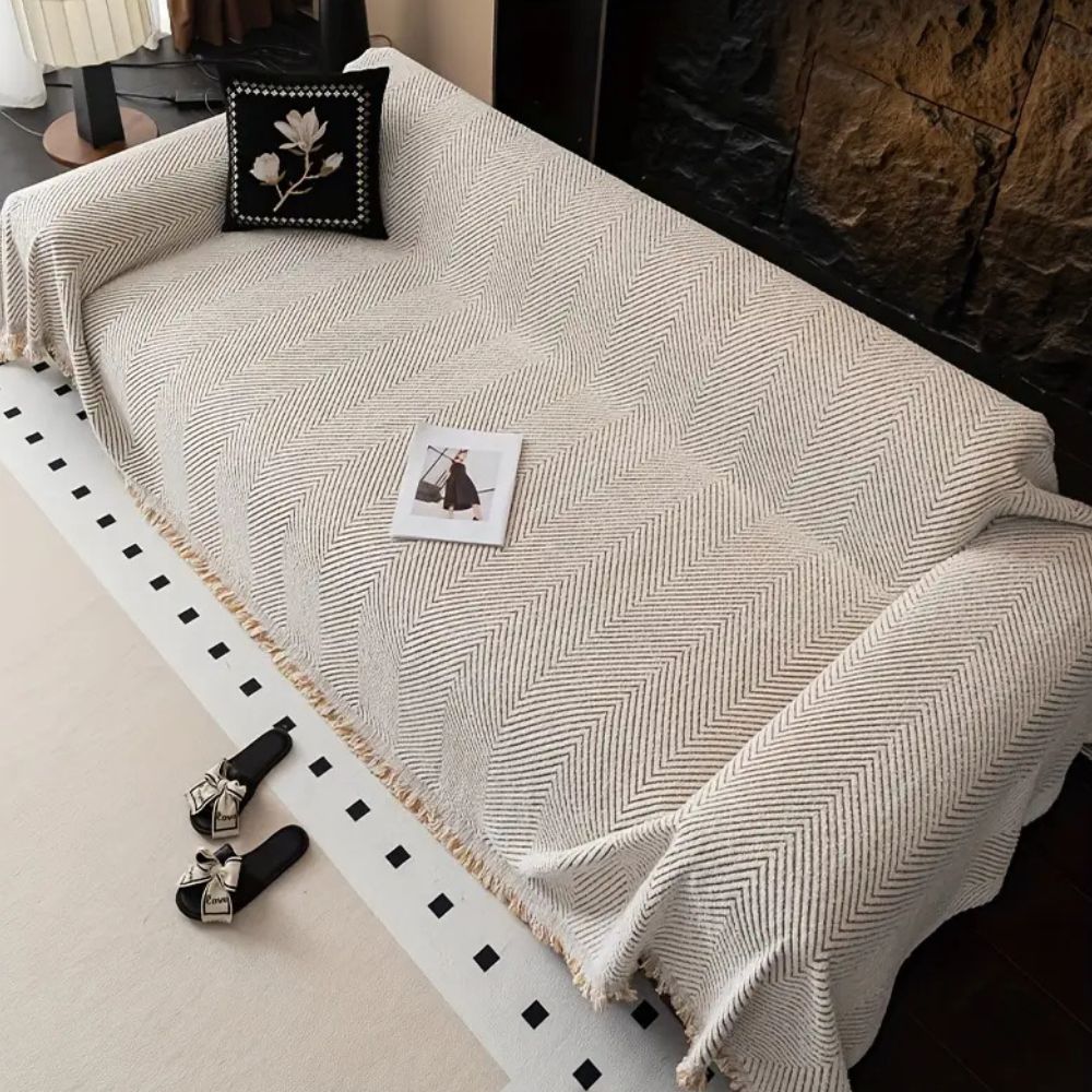 Herringbone Non-Slip Sofa Cover