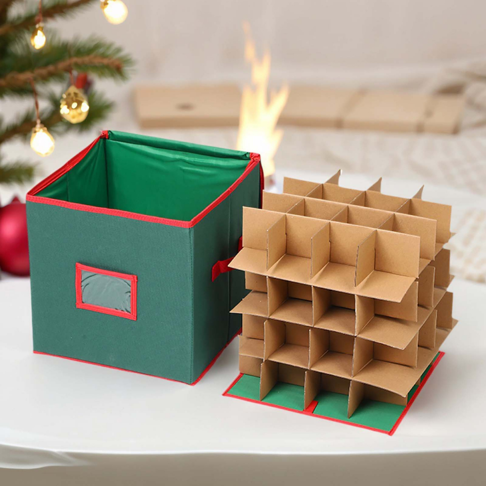 3-Tray Oxford Ornament Storage Organiser