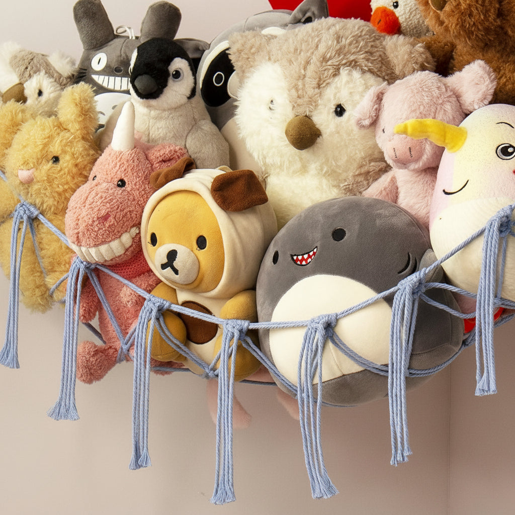 Macrame Hanging Toy Storage Hammock