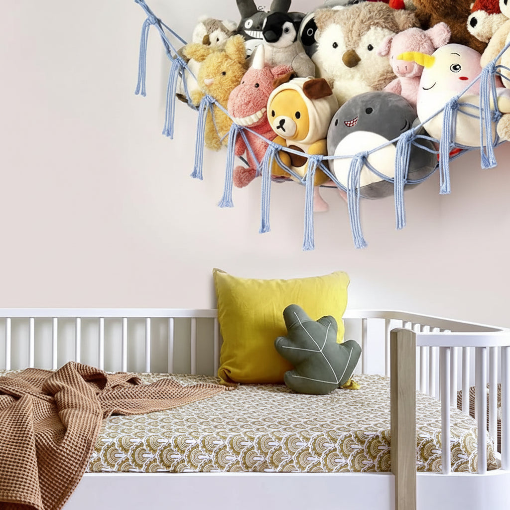 Macrame Hanging Toy Storage Hammock