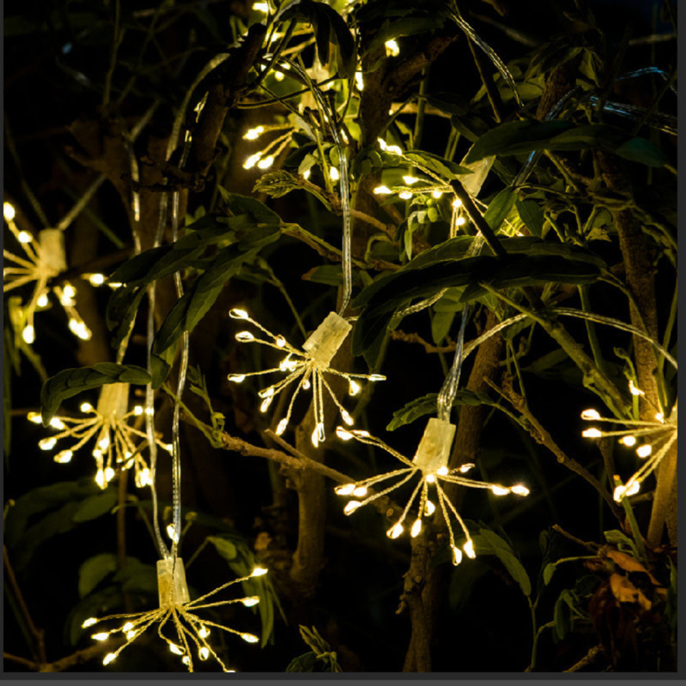 Copper Wire Starburst LED String Lights