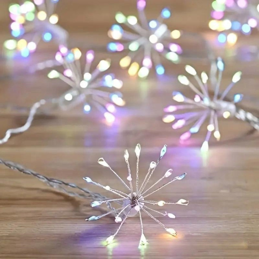 Copper Wire Starburst LED String Lights