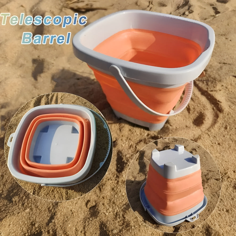 Foldable Sand Bucket Beach Toy Set