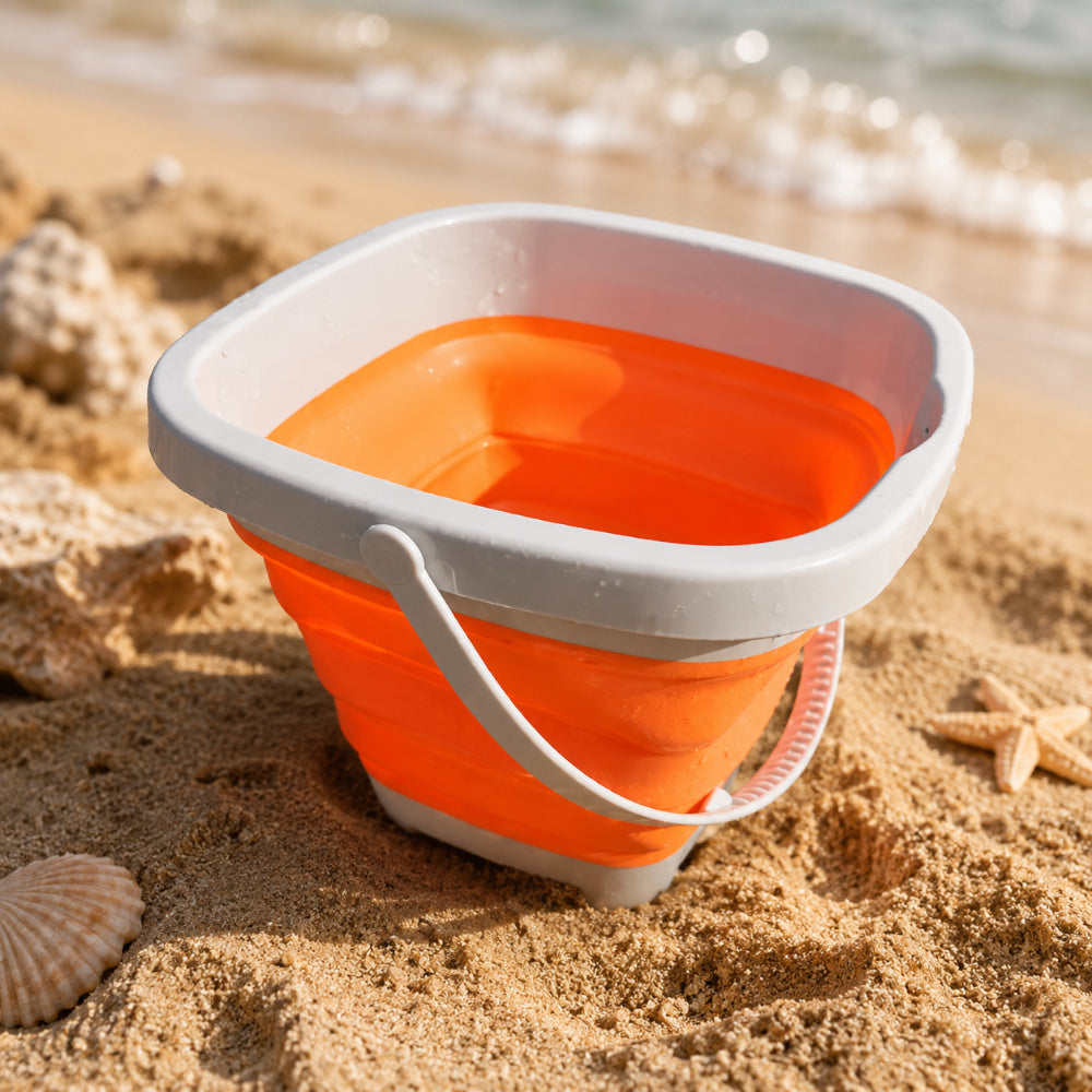 Foldable Sand Bucket Beach Toy Set