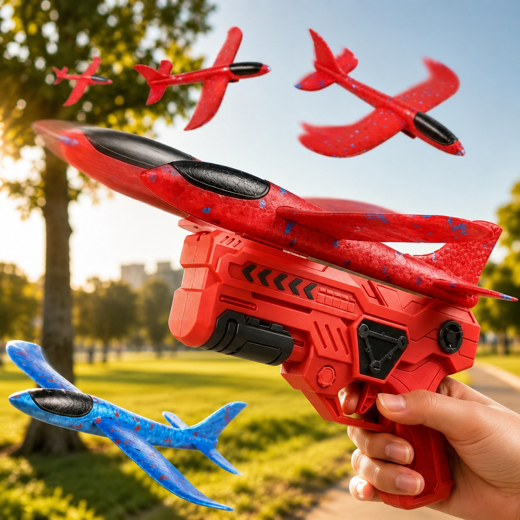 Kids Foam Glider Airplane Launcher