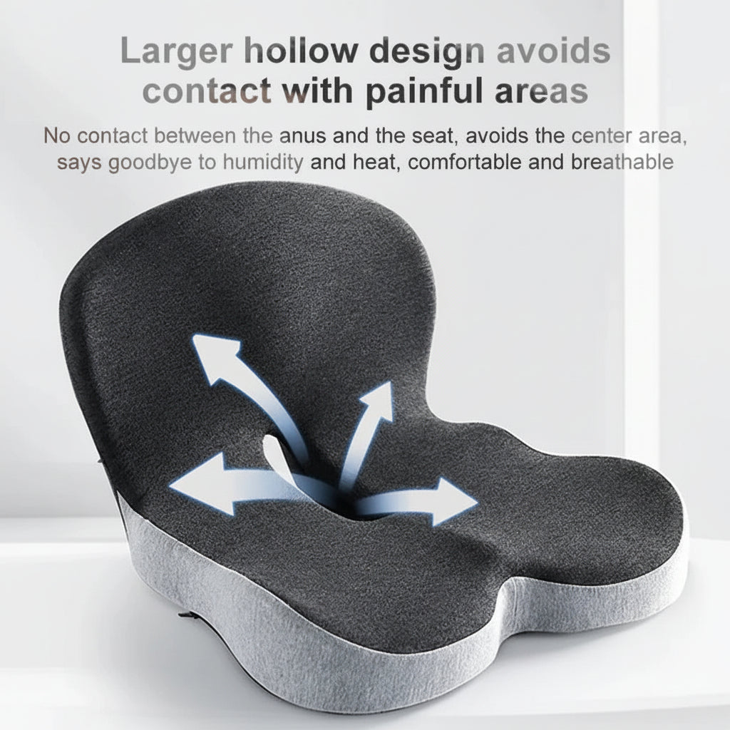 Memory Foam Back Support Chair Pad