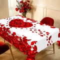 Rose Petal Heart Romantic Tablecloth