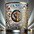 Engraved Glass Veteran Tribute Decor