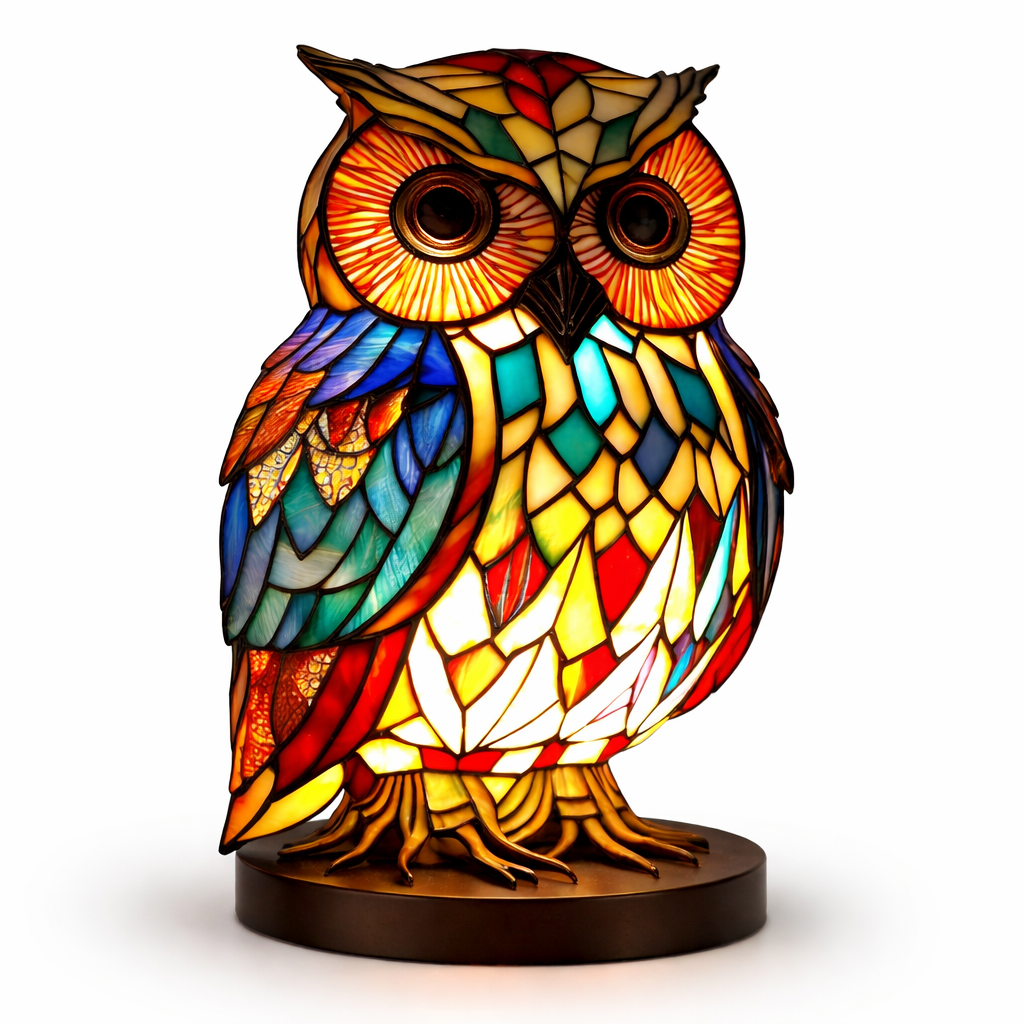 Stained Glass Style Animal Table Lamp