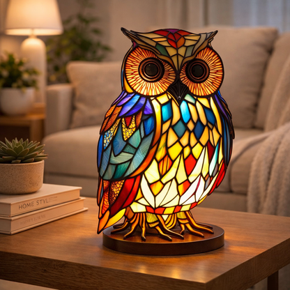 Stained Glass Style Animal Table Lamp