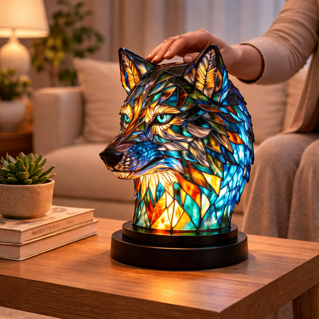 Stained Glass Style Animal Table Lamp