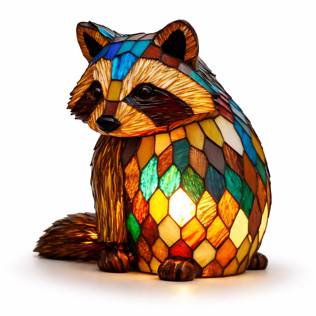 Stained Glass Style Animal Table Lamp