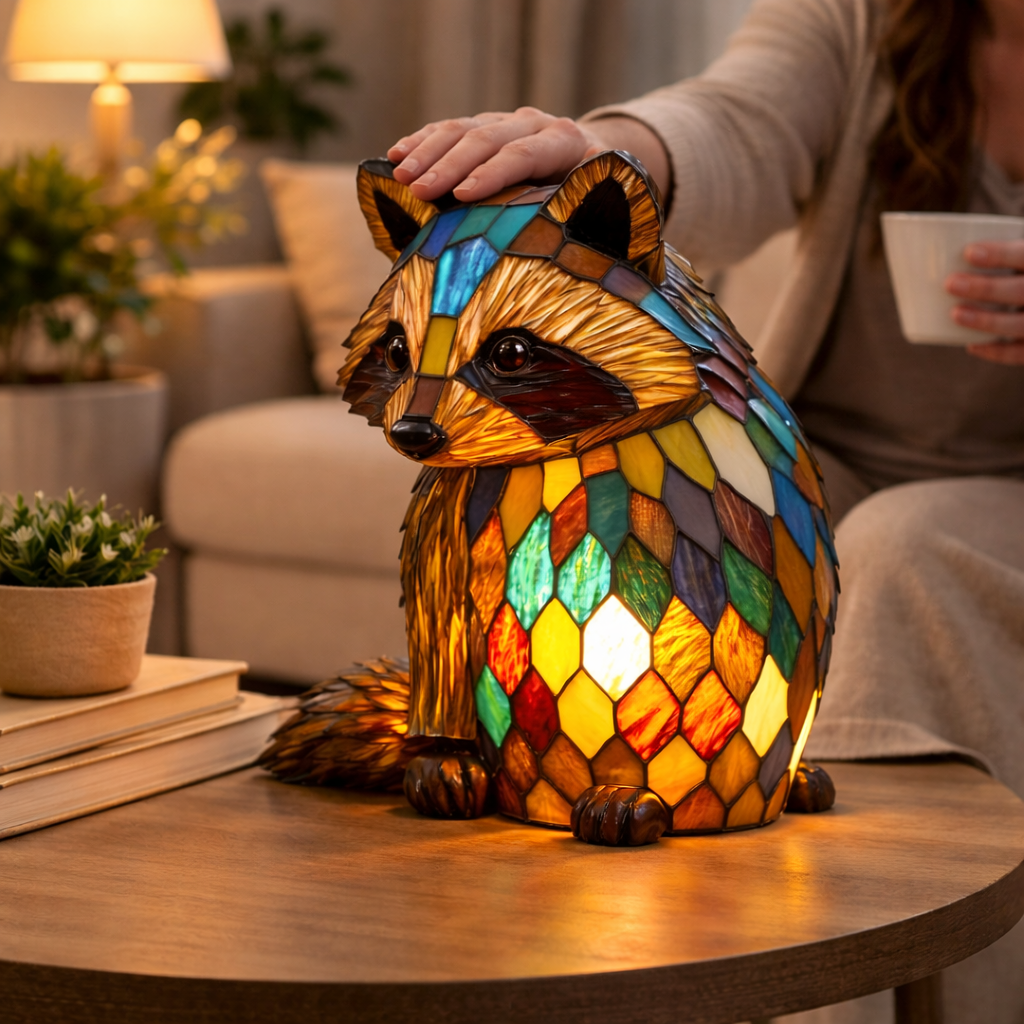 Stained Glass Style Animal Table Lamp