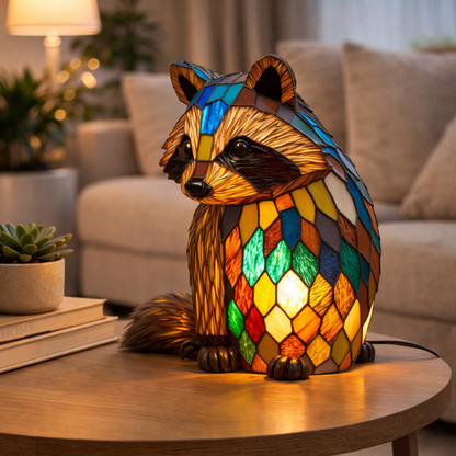 Stained Glass Style Animal Table Lamp