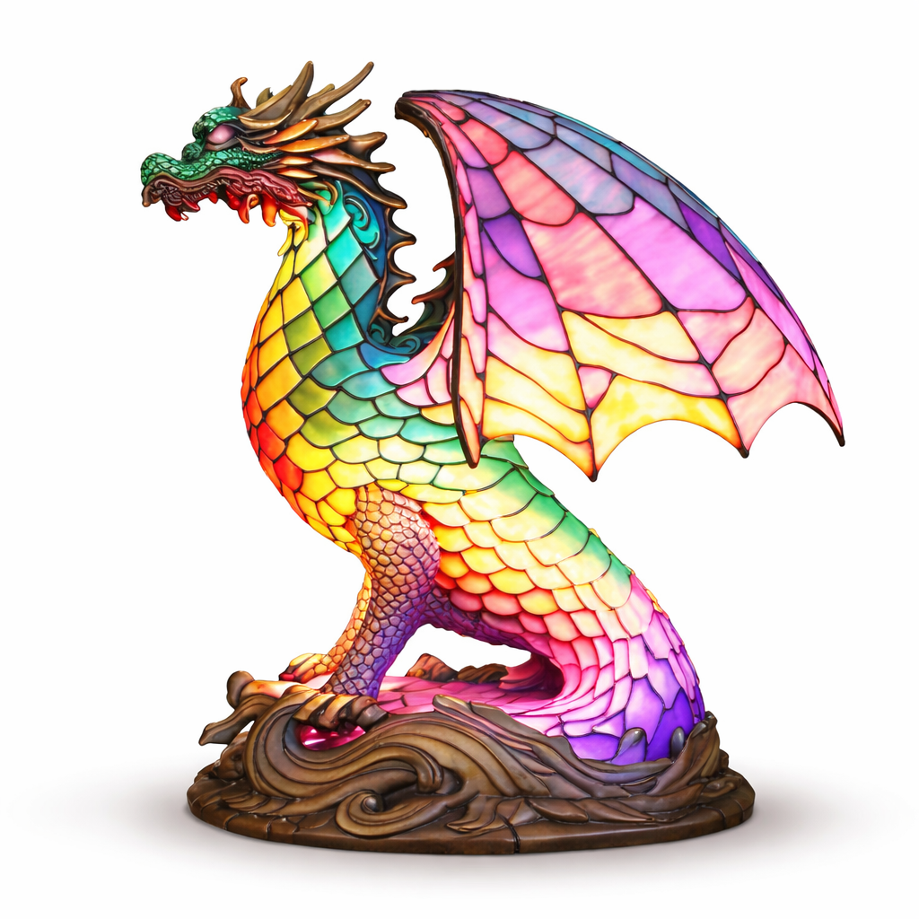 Stained Glass Style Animal Table Lamp