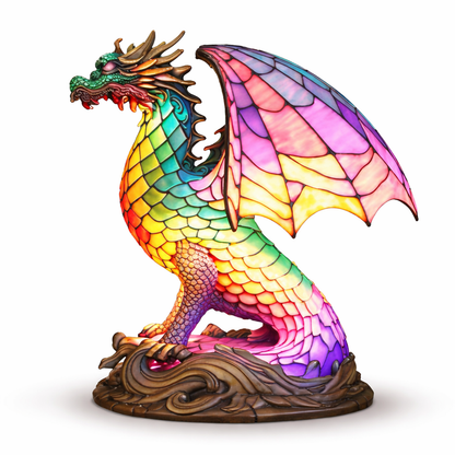 Stained Glass Style Animal Table Lamp