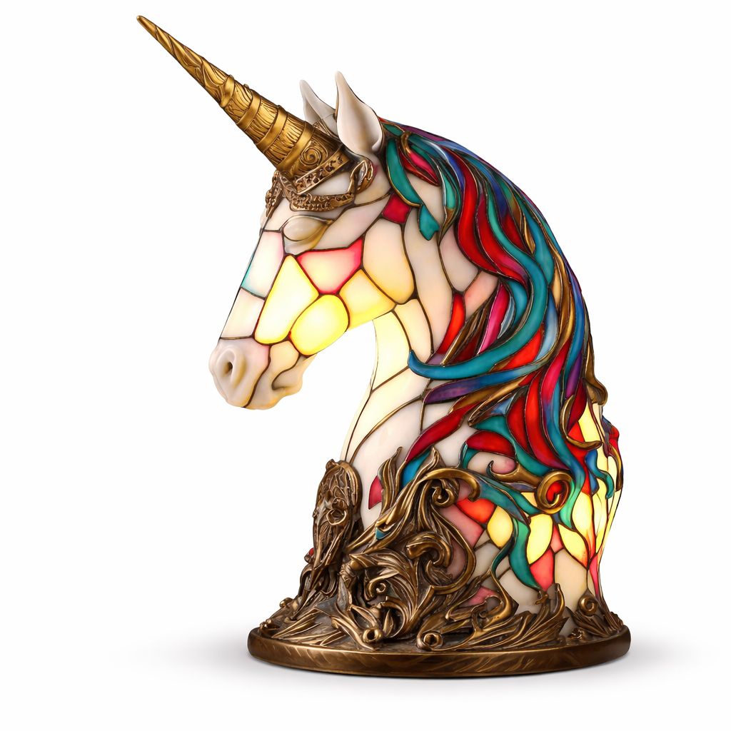 Stained Glass Style Animal Table Lamp