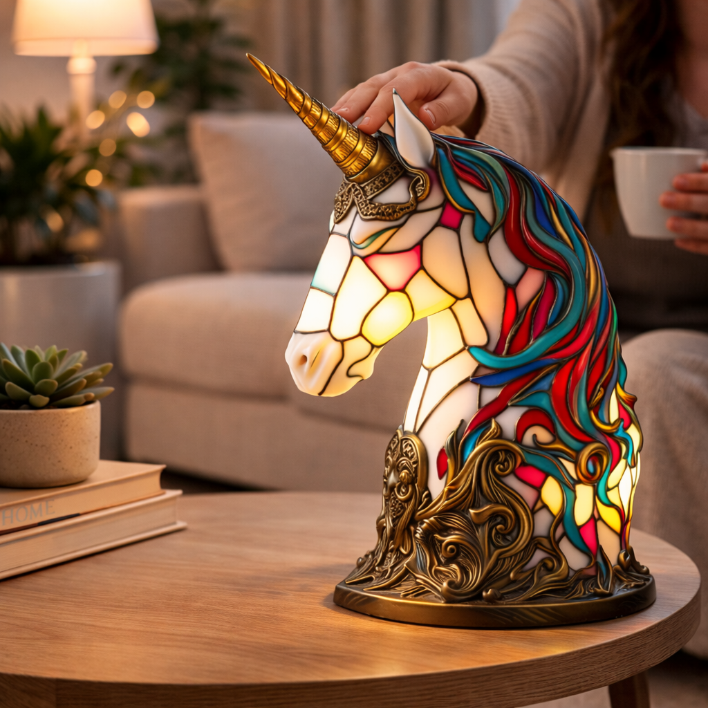 Stained Glass Style Animal Table Lamp