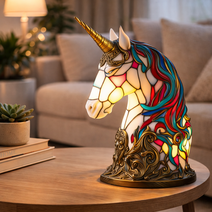 Stained Glass Style Animal Table Lamp