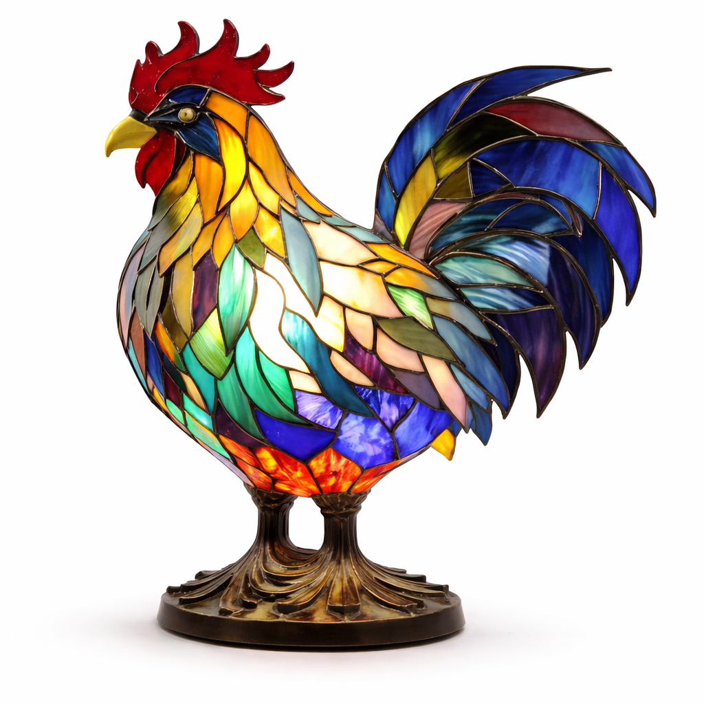 Stained Glass Style Animal Table Lamp
