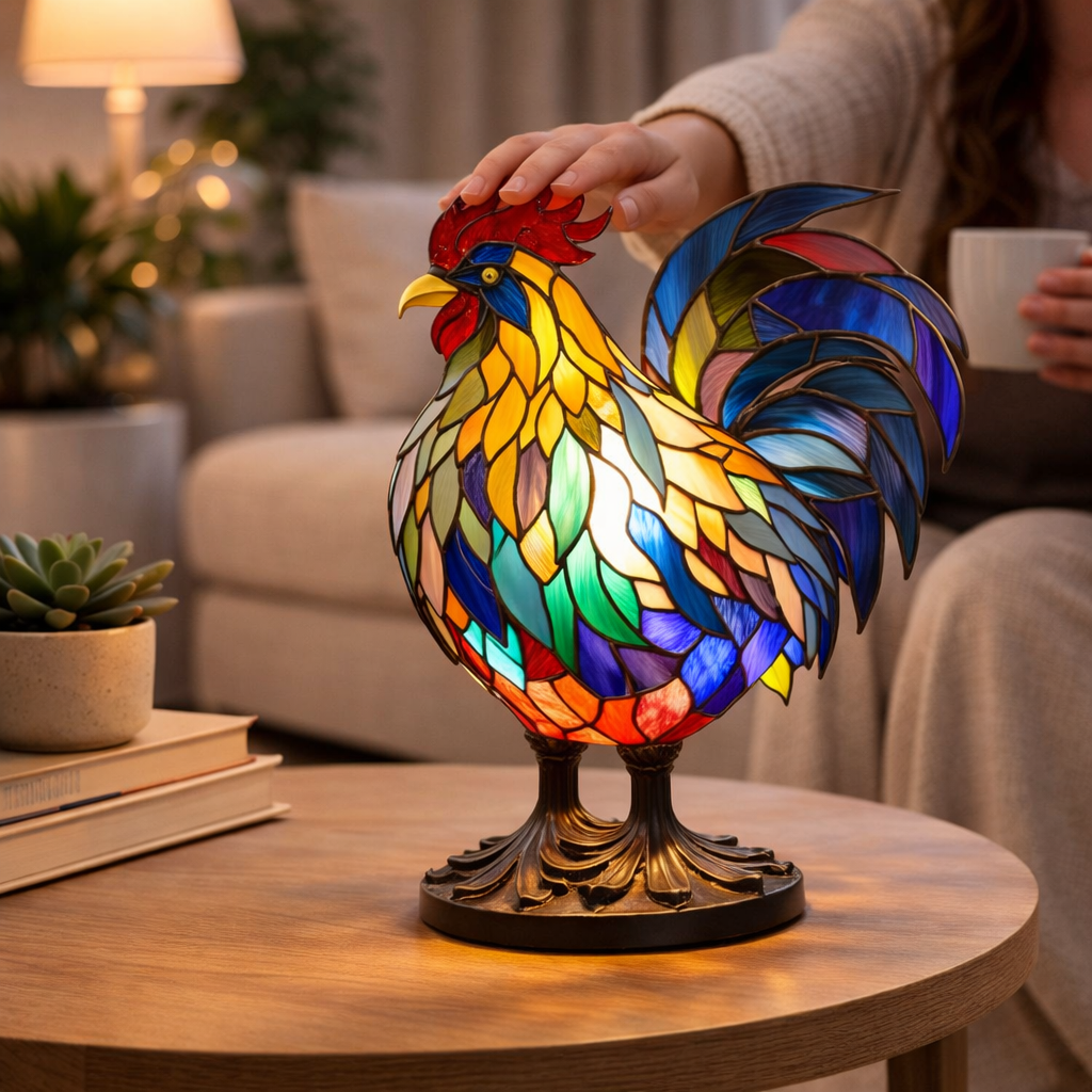 Stained Glass Style Animal Table Lamp