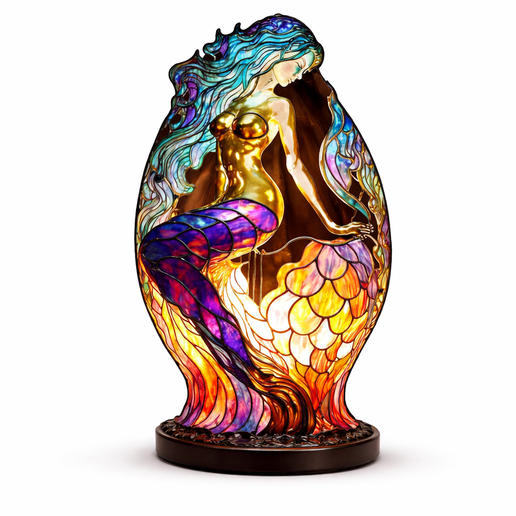 Stained Glass Style Animal Table Lamp