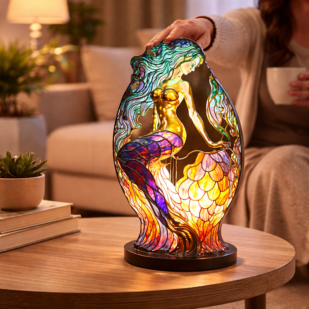Stained Glass Style Animal Table Lamp