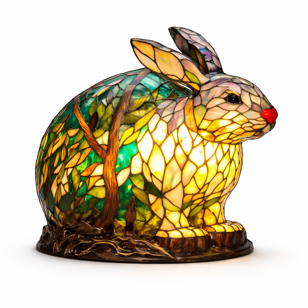Stained Glass Style Animal Table Lamp