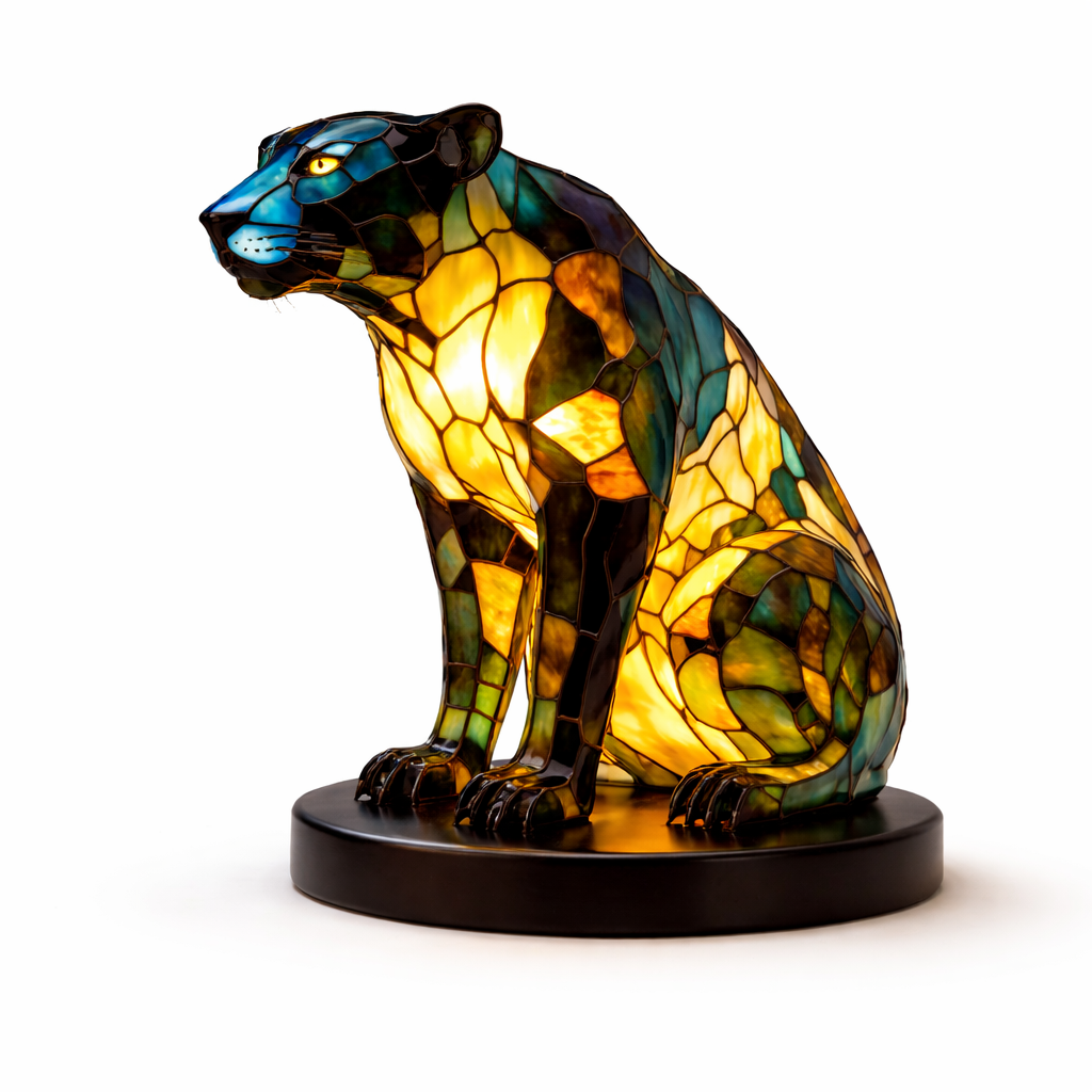 Stained Glass Style Animal Table Lamp